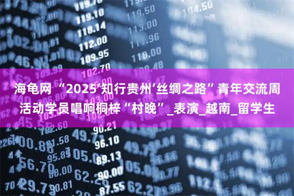 海龟网 “2025‘知行贵州’丝绸之路”青年交流周活动学员唱响桐梓“村晚”_表演_越南_留学生