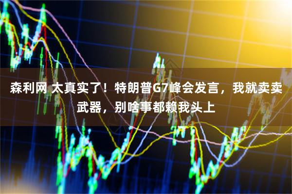 森利网 太真实了！特朗普G7峰会发言，我就卖卖武器，别啥事都赖我头上